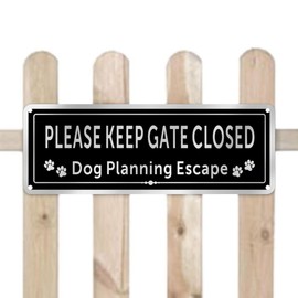 Mircube Please Shut the Gate Signs Dog in Waterproof and Weatherproof Door Gate Sign UV Gate Signs for Entrance Room Easy Install Easy to Use