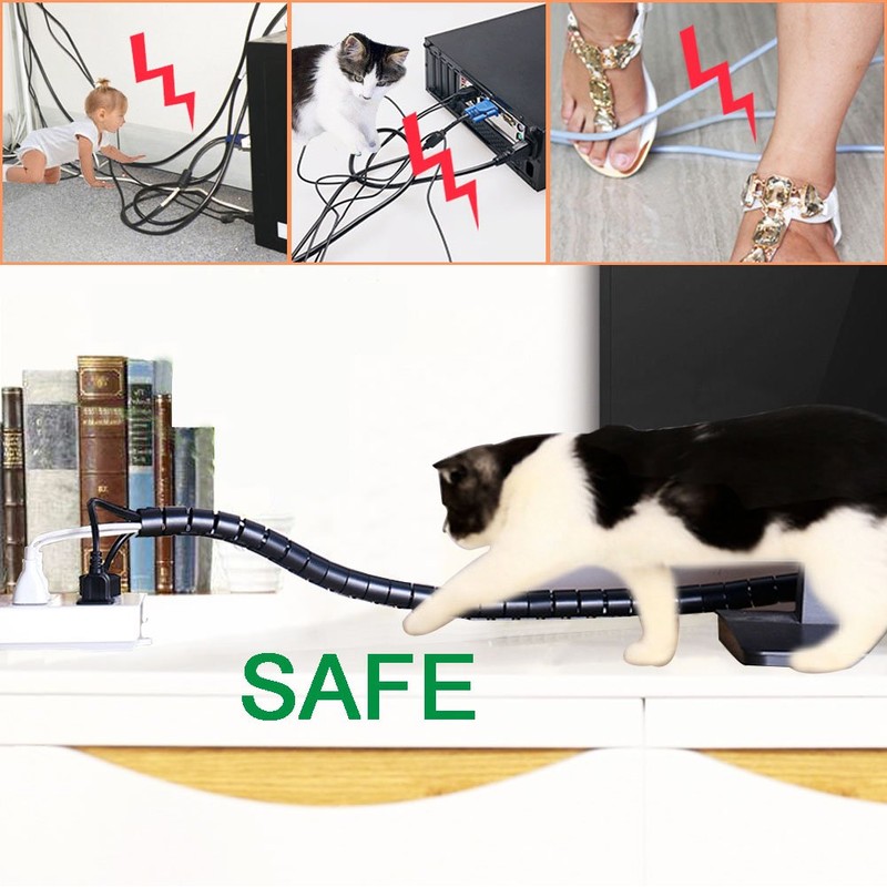 Cable Bundle, Wiring, Hidden Large Direct Electrical Cord Cover, Organization
