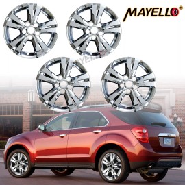 Unbranded Set of Four 17" Chrome ABS Wheel Skin Covers for 2010-2017 Chevy Equinox 10-17