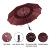 Satol 54" Large Auto Open/Close Reverse Folding Umbrella 12 Reinforced
