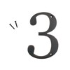Large Bold 5" Aged Bronze Metal Flush House Address Numbers,