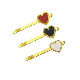 Girls Bobby Hair Pin Heart Shaped Vintage Bobby Pin Heart-Shaped Hair Barrette JHV15 (Set-G)