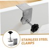 TEHAUX 4pcs Stainless Steel Adjustable Drawer Front Installation Clamps Versatile