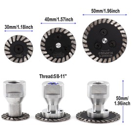 BSRTTOOL Mini Diamond Saw Blades with Removable Flange 5/8 Thread Carving Disc (40MM)
