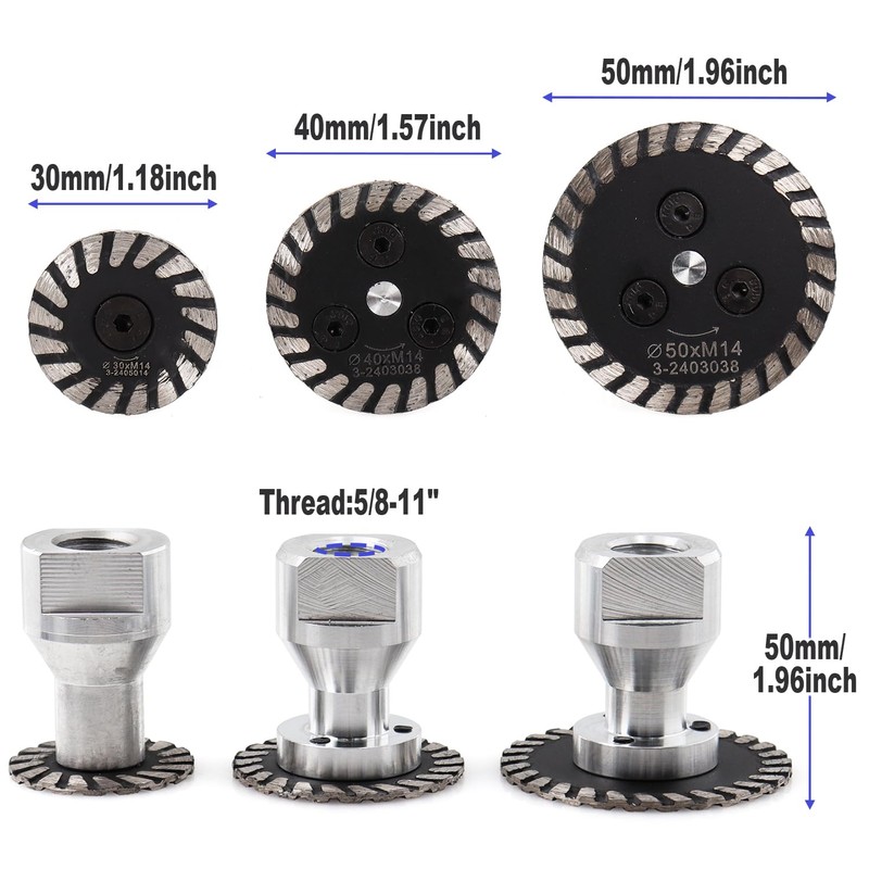 BSRTTOOL Mini Diamond Saw Blades with Removable Flange 5/8 Thread