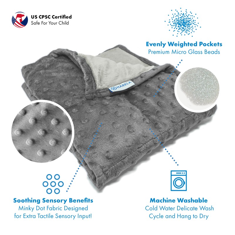 Harkla Weighted Lap Pad for Kids (Grey)