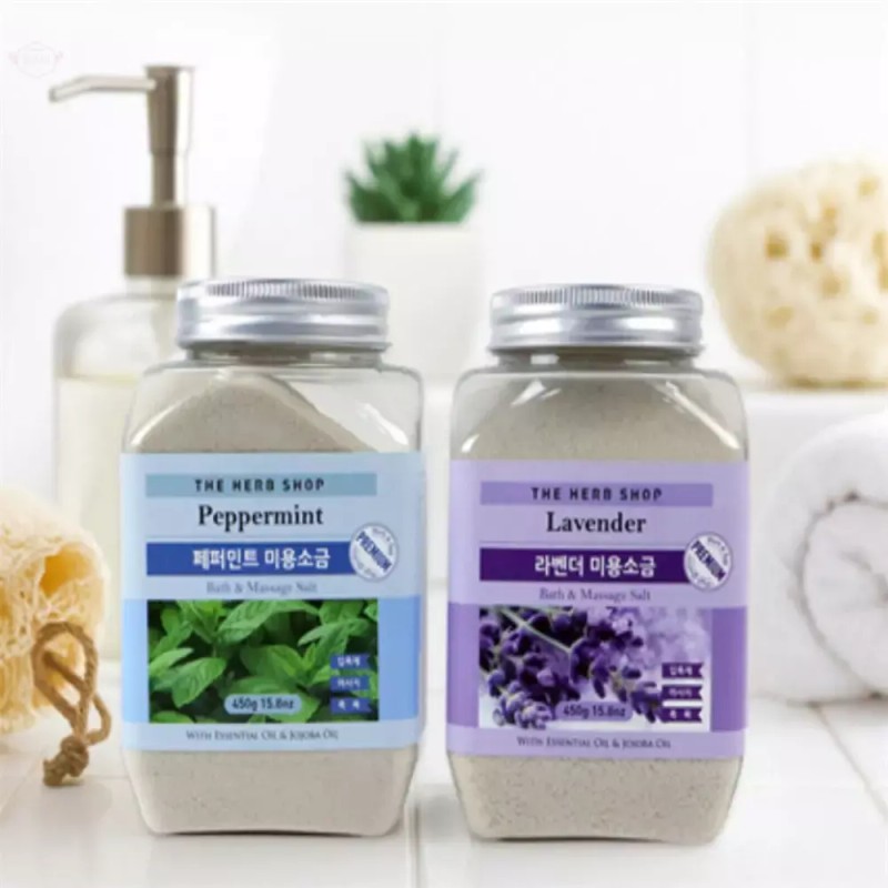 The Herb Shop 450G 더허브샵 마사지 미용소금 스크럽 [라벤더] 450G