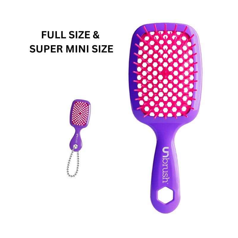 Full Size OG UNbrush & Keychain Set:_Pink Burst