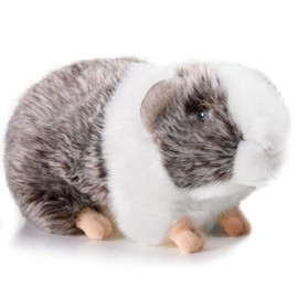 7" Cuddly Soft Plush Realistic Guinea Pig Stuffed Animals Toy Doll, Gray Hamster Plushie Toys Best Birthday Christmas Anniversary Fiesta Party Classroom Prizes Gifts for Adults Kids Baby Toys