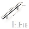 Probrico 30 Pack Hole Centers (76mm) 3inch Polished Chrome Kitchen