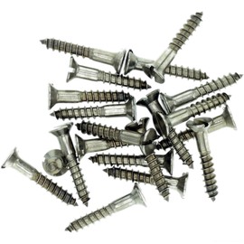 No.12 x 1.98 (5.5mm x 50mm) Slot Countersunk Wood Screw - Stainless Steel (A2) (Pack of 20)