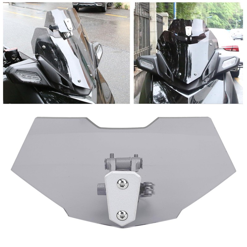 Motorcycle Windshield Windscreen, Universal Motorbike Wind Deflector, 8.58inx4.33in Clip On