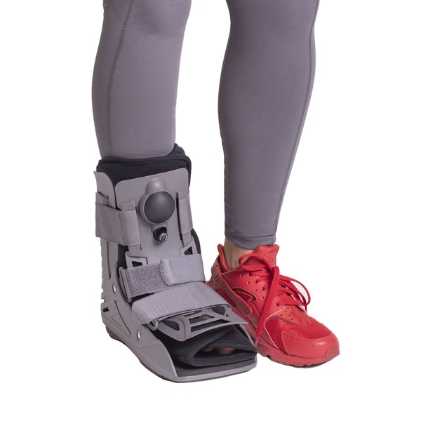 Brace Align Ultra Light Short Full Shell Walking Boot- Air Cast for Foot & Ankle Injury, Sprained Ankle, Fracture, Broken Foot, Achilles Tendon Injury, Post Surgery- Orthopedic Walker L4360, L4361