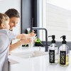 JASAI 2Pack 18OZ Glass Soap Dispenser with Black Stainless Steel