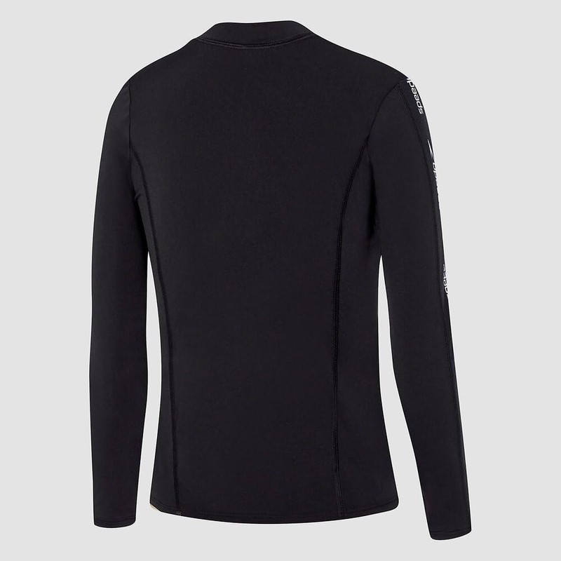 Speedo Boy's Active Long Sleeve Rash Top, Black/Speed, 8