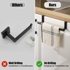 RETON 3 PCS Over The Door Towel Rail, Stainless Steel