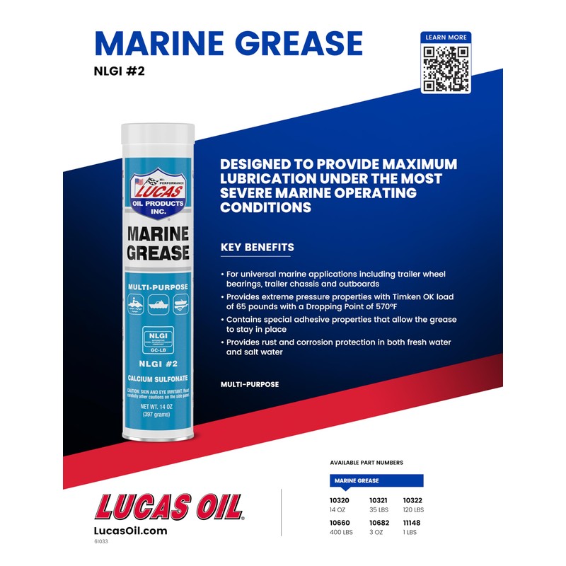 Lucas Oil 10320 Marine Grease - 14 Ounce
