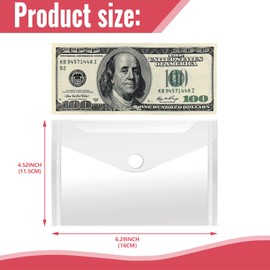 Vmiapxo 40 Pack Stamp and Die Storage Pockets, Reusable Small Plastic Envelopes Waterproof Sticker Organizer Receipt Holder Photo Storage Folders (4" x 6")