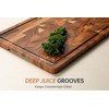 FYCTIO Walnut End Grain Cutting Board with Juice Groove &