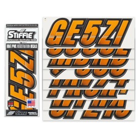 STIFFIE Techtron TT92-SS Sea-Doo Spark Registration Numbers Decals ORANGE CR BK