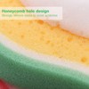 JCZD 4 Pack Shower Sponge, Cute Fruit Shaped Bath Sponge
