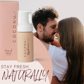 COCONU Refresh Intimate Wash - Foaming Wash for Women & Men | Intimate Soap, Fragrance Fragrance Free Feminine Wash | Use Daily, 4 Oz
