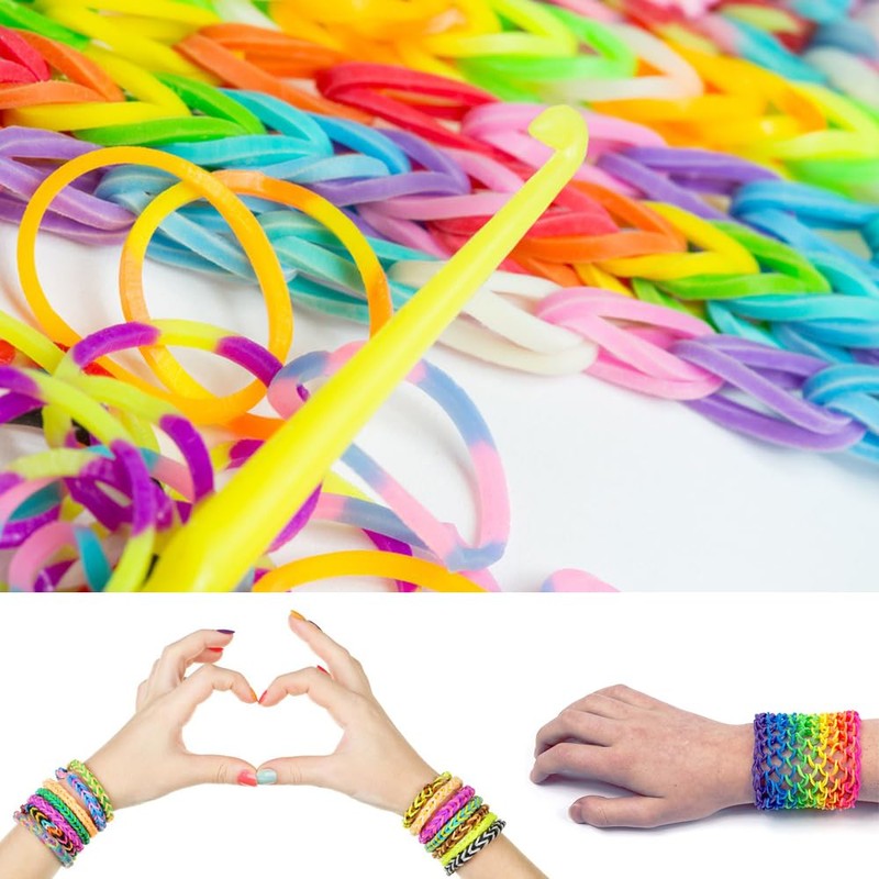 Salome Idea 3000Pcs Loom Rubber Bands Refill Kit, Includes 75