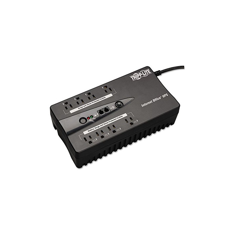 Tripp Lite INTERNET550U 550VA 420J UPS, 8 Outlets, Black, Compact