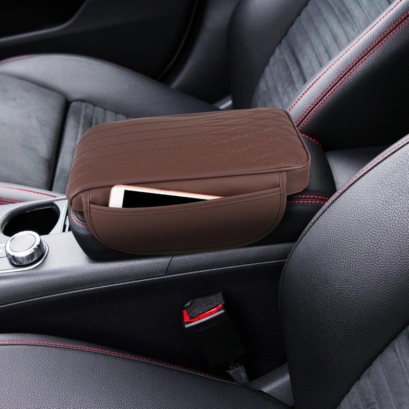 Gatuida Auto Armrest Box Cover Comfortable Car Center Console Cover