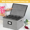 VERONLY Stemware Storage Cases,Quilted Wine glass Storage Boxes with Divider-China