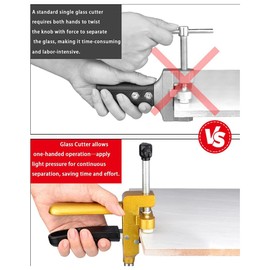Snblzhef Innovative Glass Cutting Tool with Premium Alloy Wheel and Shockproof Rubber for Tile and Plexiglass