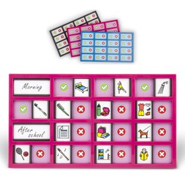 Bagdent Smart Board - Customizable Checklist Board, Habit Tracker, and Chore Chart for Kids and Adults | Stay Organized with Daily Routines, Fitness, Self-Care, and Pet Care (Purple)