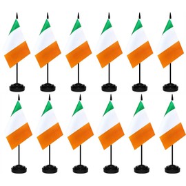 12 Pack Ireland Desk Flags Set Irish Small Mini Table Office Miniature Desktop Flag Home Office Decoration