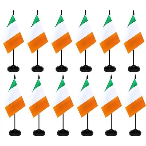 12 Pack Ireland Desk Flags Set Irish Small Mini Table