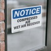 (2 Pack) Compressed Air Wet Air Receiver OSHA Notice Sign