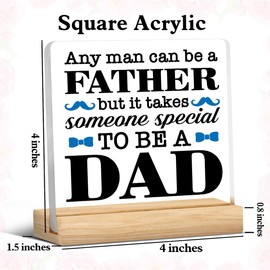 Dad Gifts From Daughter Son Wife, Best Dad Gifts for Birthday Christmas Father's Day, New Dad Gift Ideas Clear Acrylic Desk Sign Keepsake