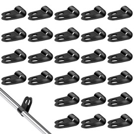 Pack of 100 R Type Cable Clips, 3/16 Inch Nylon R Clips, Cable Holder, Cable Clips, R Type Cable Clips, Black for Office, Home, Wire Management, Cable Attachment