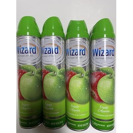 Wizard The Magic of Fresh | Odor Neutralizer & Air Freshener - 10 Oz. Fresh Apple (Pack of 4) (Packaging May Vary)
