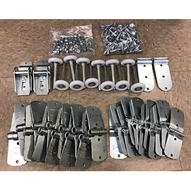44 Pack Todco Door Repair Kit- All Hinges + 2" Rollers + Hardware - Whiting New