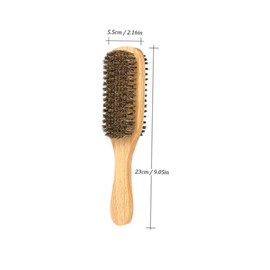 Beavorty 2pcs Bristle Beard Double-sided Styling Maker for Men Portable Comb Brush for Beard Care Handle for Grooming Detangling Facial Hair