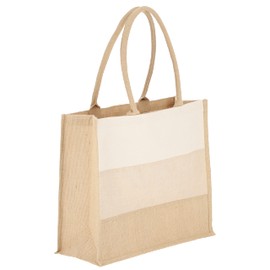 AMBERGER DESIGN by A&M Osterhage amd Jute-Tasche Shopper "Blanko unbedruck" Jute-Beutel groß-Nachhaltig Innentasche-Reißverschluß | Fair | hochwertig Größe 35x42x15cm
