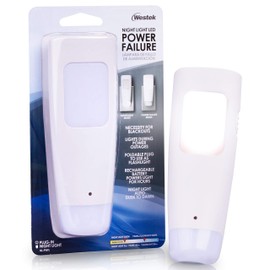 Westek Emergency Light, 1 Pack - Multi-Function LED Rechargeable Flashlight, Power Failure Light and Night Light - Must-Have Power Outage Lights, Ideal for Storms, Blackouts - NL-PWFL AmerTac