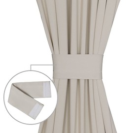 PANOVOUS French Door Curtain 25 Inch Elegant Rod Pocket Curtains for Doors with Windows Blackout Curtains 2 Panels 25x40 Inch Light Beige