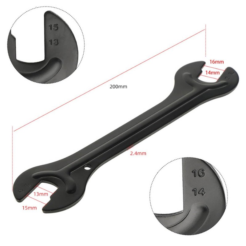 CHANJIF 2 Sets 13/14/15/16mm Thin Bicycle Hub Cone Wrench Set