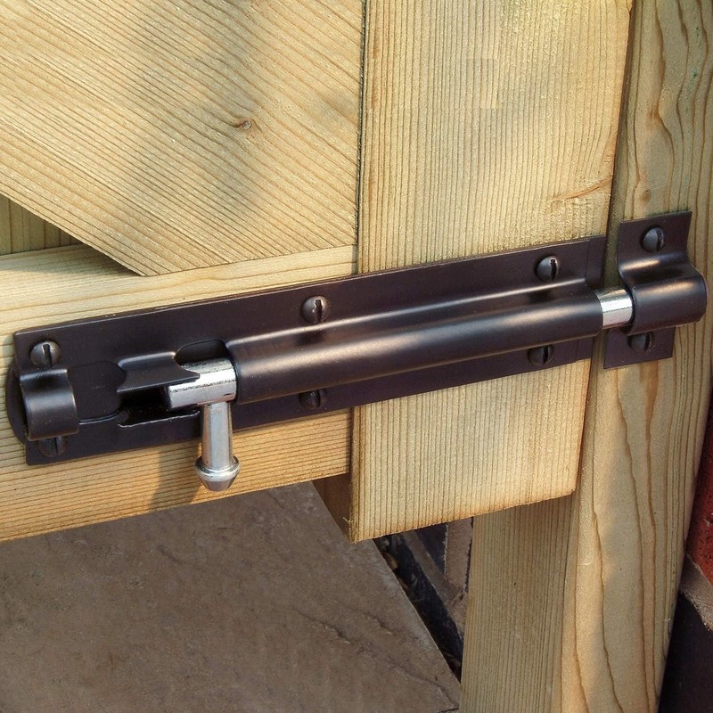 2 Pack Heavy Duty Tower Bolt Black 150mm (6"), Door