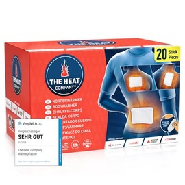 The Heat Company Body Warmers - Pack of 10, 20 or 40 - Heat Plasters Back & Neck - Extra Warm - Body Warmer - Back Warmer - 12 Hours Cosy Heat - Air-Activated - Pure Natural