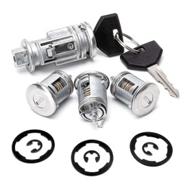 Cilindro de cerradura de encendido con cerradura de puerta y llaves para Jeep Wrangler TJ Cherokee XJ 1998-2001 Reemplaza # 5003843AB, 4746311, 703719, 68001713AA