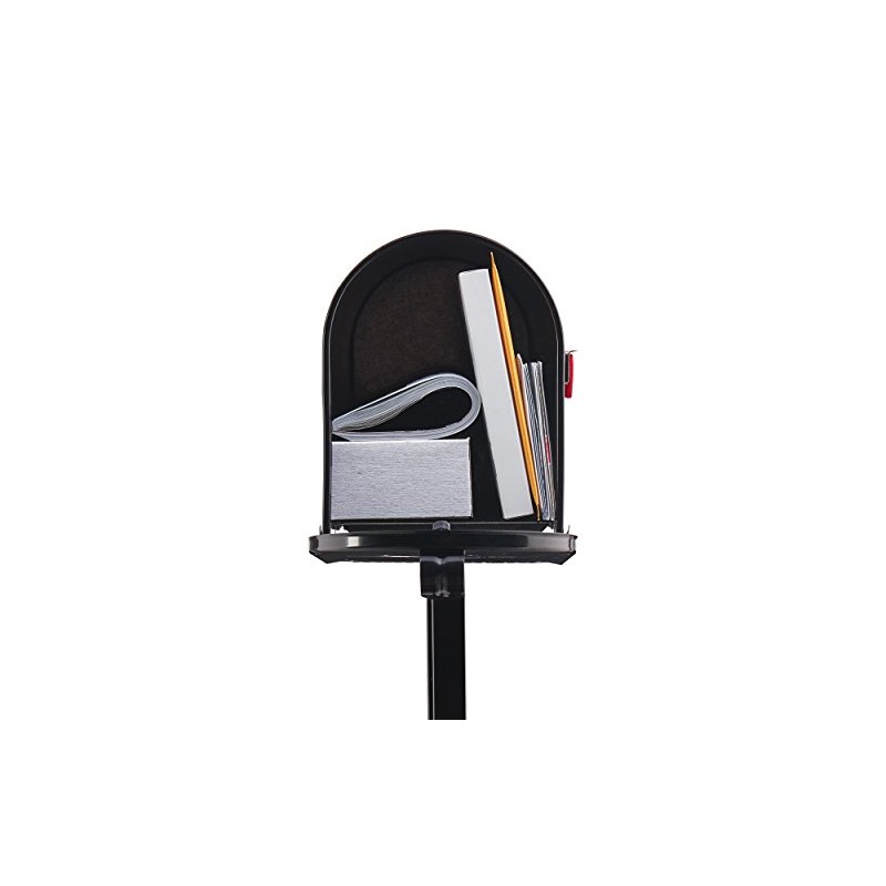Gibraltar Mailboxes Decorative Medium Capacity Galvanized Steel Black, Mailbox &