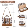 3PCS Weekender Bags for Women Large Overnight Bag, Brown Cow
