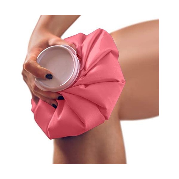 Doctor Developed Hot and Cold Pack/Ice Bag/Ice Pack/Compress [Single] - Re-useable and Waterproof with Spill-Proof caps and Durable, Anti-Leak Materials (Large - 11", Pink)